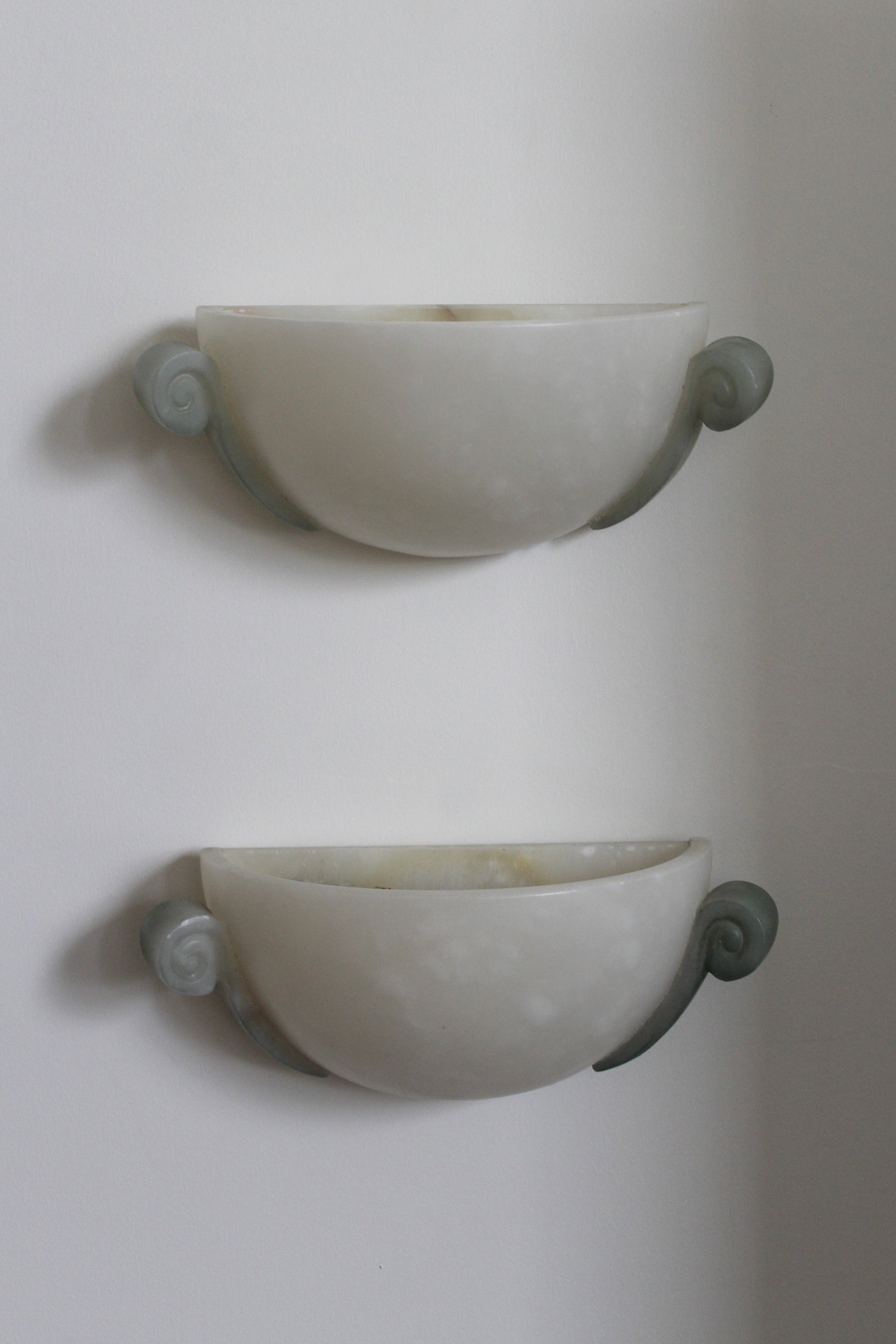 Demilune Alabaster Wall Sconces