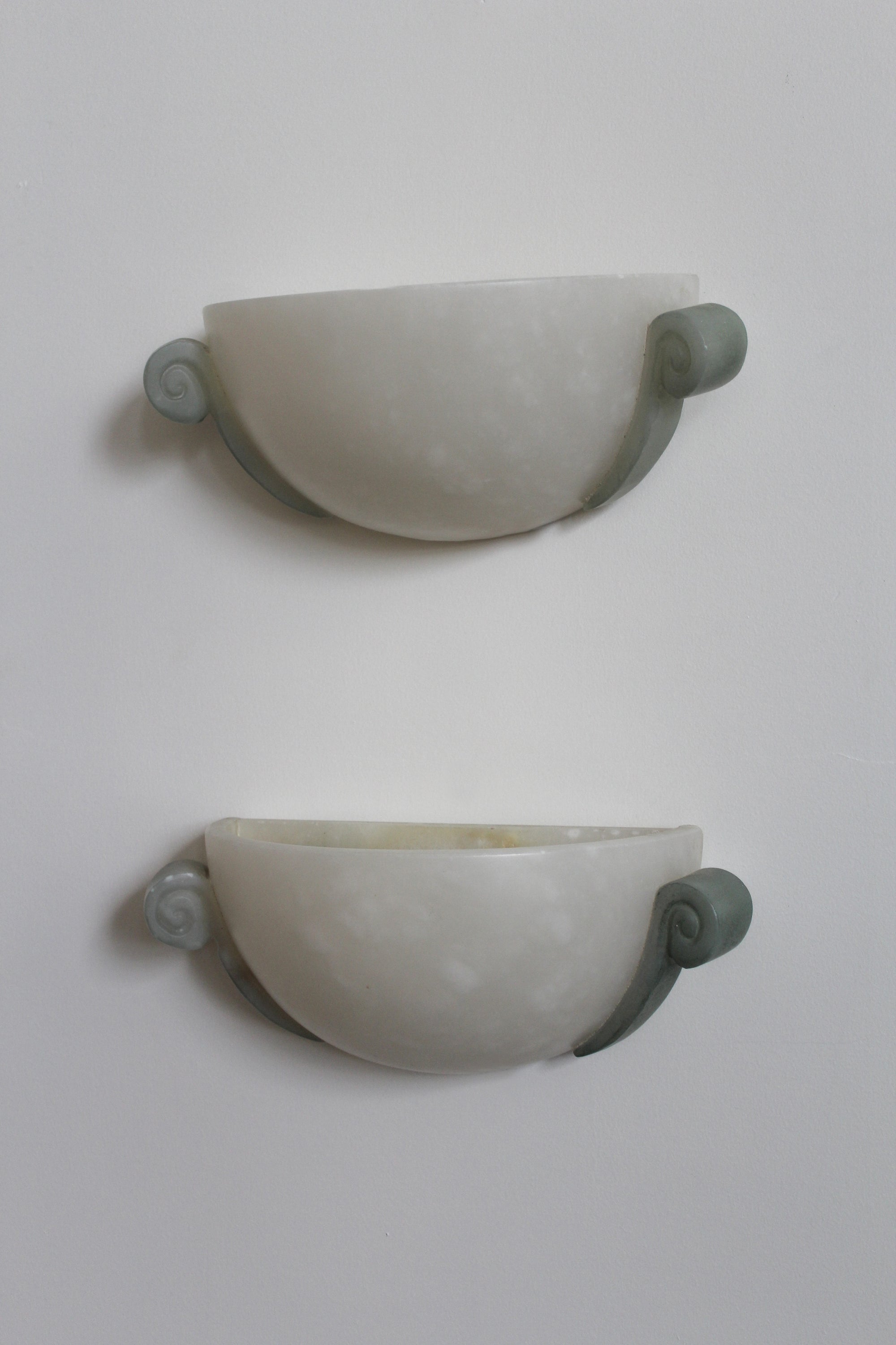 Demilune Alabaster Wall Sconces