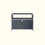 Table d’appoint longue avec porte basse O118 par USM Haller