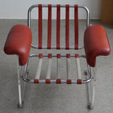 Argenta Lucite & Leather Lounge Chairs by Pace