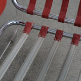 Argenta Lucite & Leather Lounge Chairs by Pace