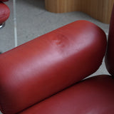 Argenta Lucite & Leather Lounge Chairs by Pace