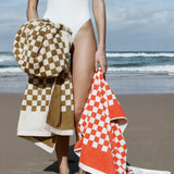 Pool Towel Pair in Paloma Sun & Cedar by Baina