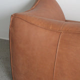 Brown Leather Bambole Sofa by Mario Bellini for B&B Italia