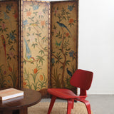 Paravent en cuir peint à la main