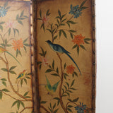 Paravent en cuir peint à la main