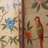 Paravent en cuir peint à la main