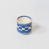 Blue and White Lattice Pottery Serving Set