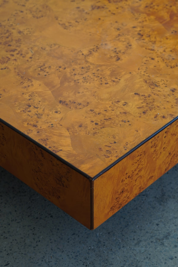 Patchwork Olive Burl Wood Coffee Table