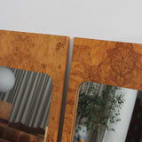 Miroirs muraux en ronce de bois par Milo Baughman pour Lane Furniture
