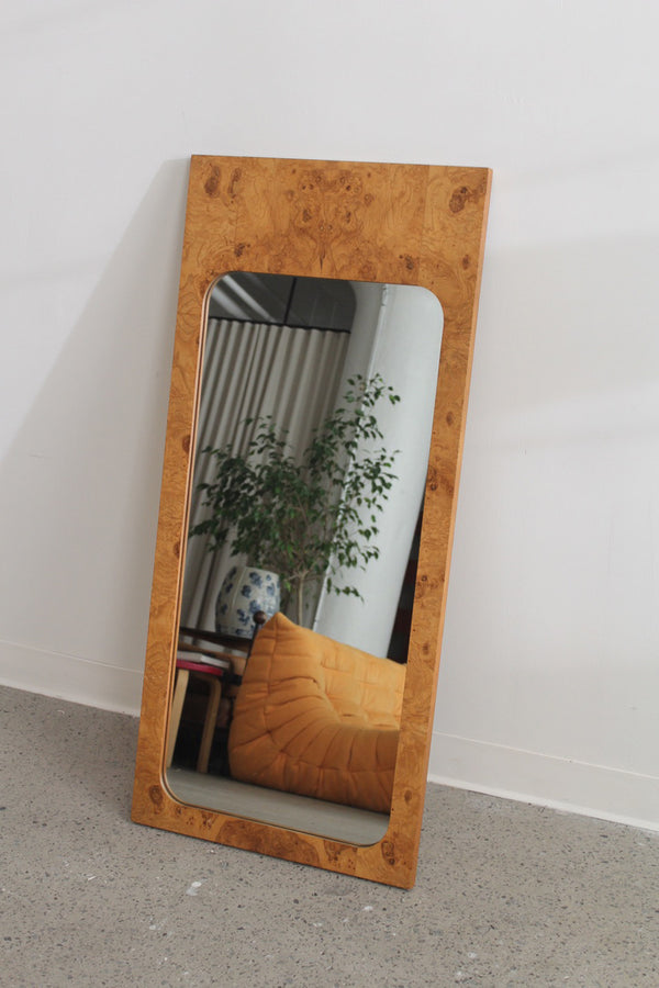 Burl Wood Wall Mirrors by Milo Baughman for Lane Furniture