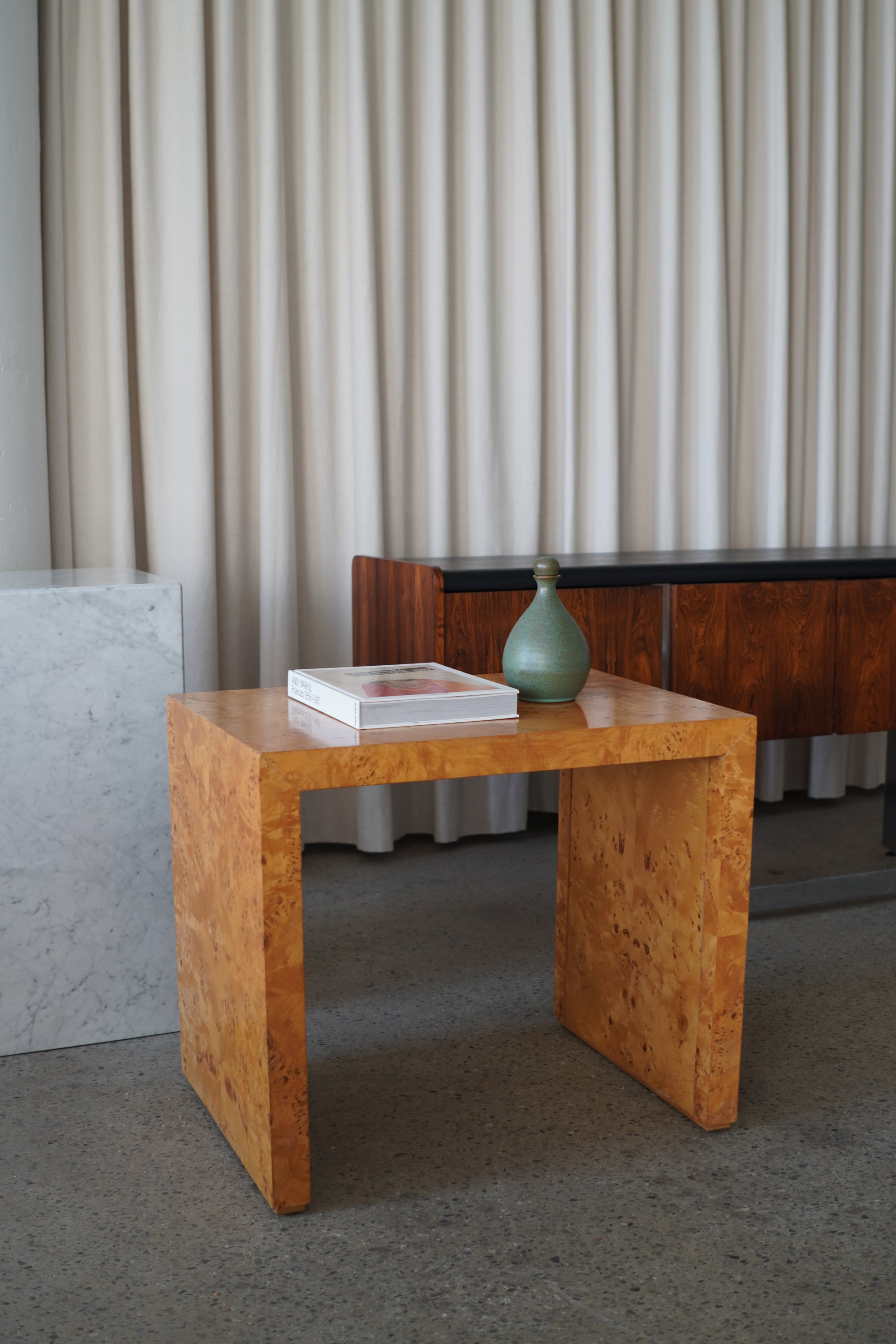 Burlwood Side Table