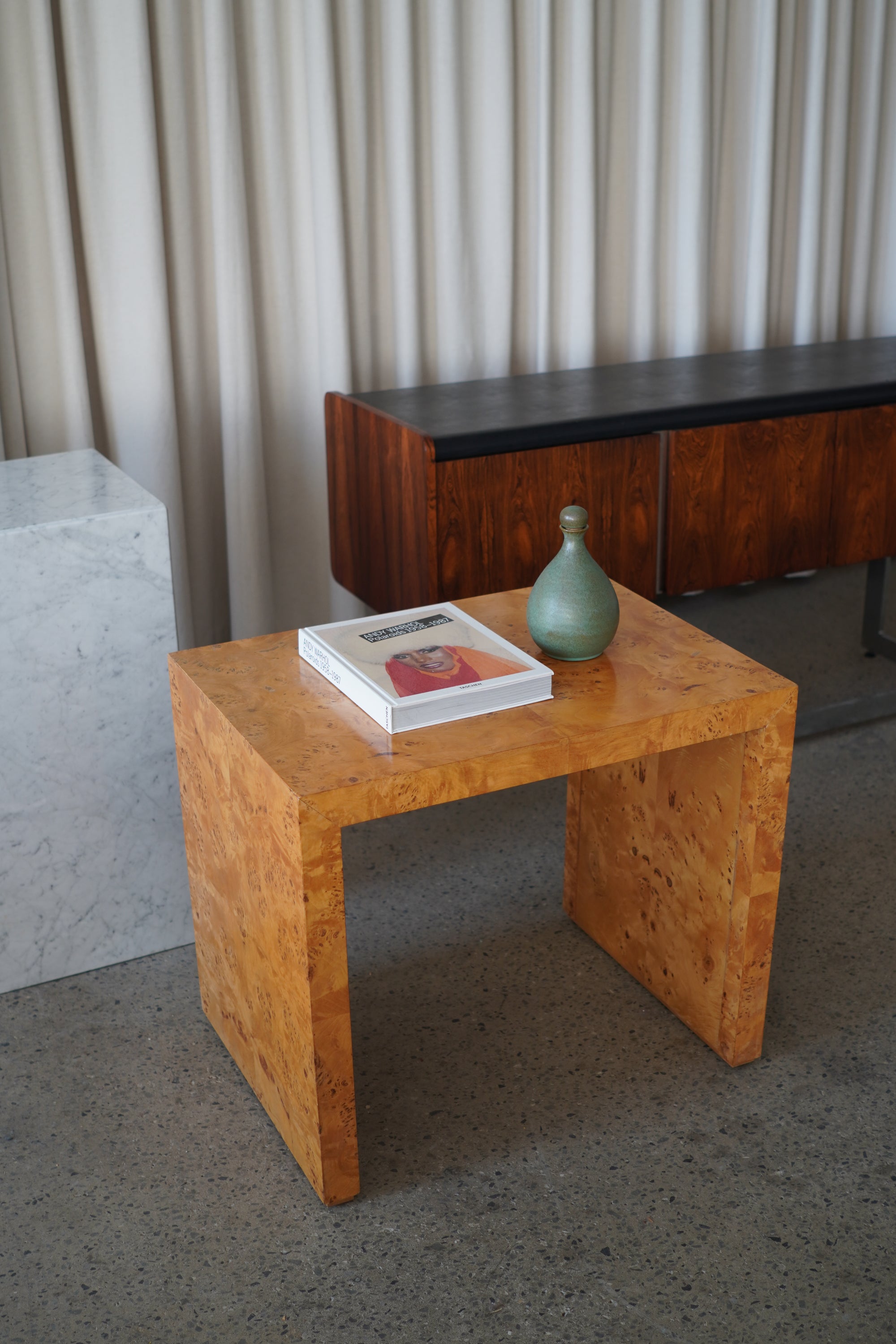 Burlwood Side Table