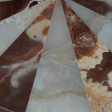 Table basse en onyx rouge et blanc