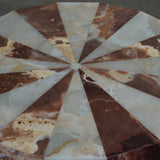 Table basse en onyx rouge et blanc