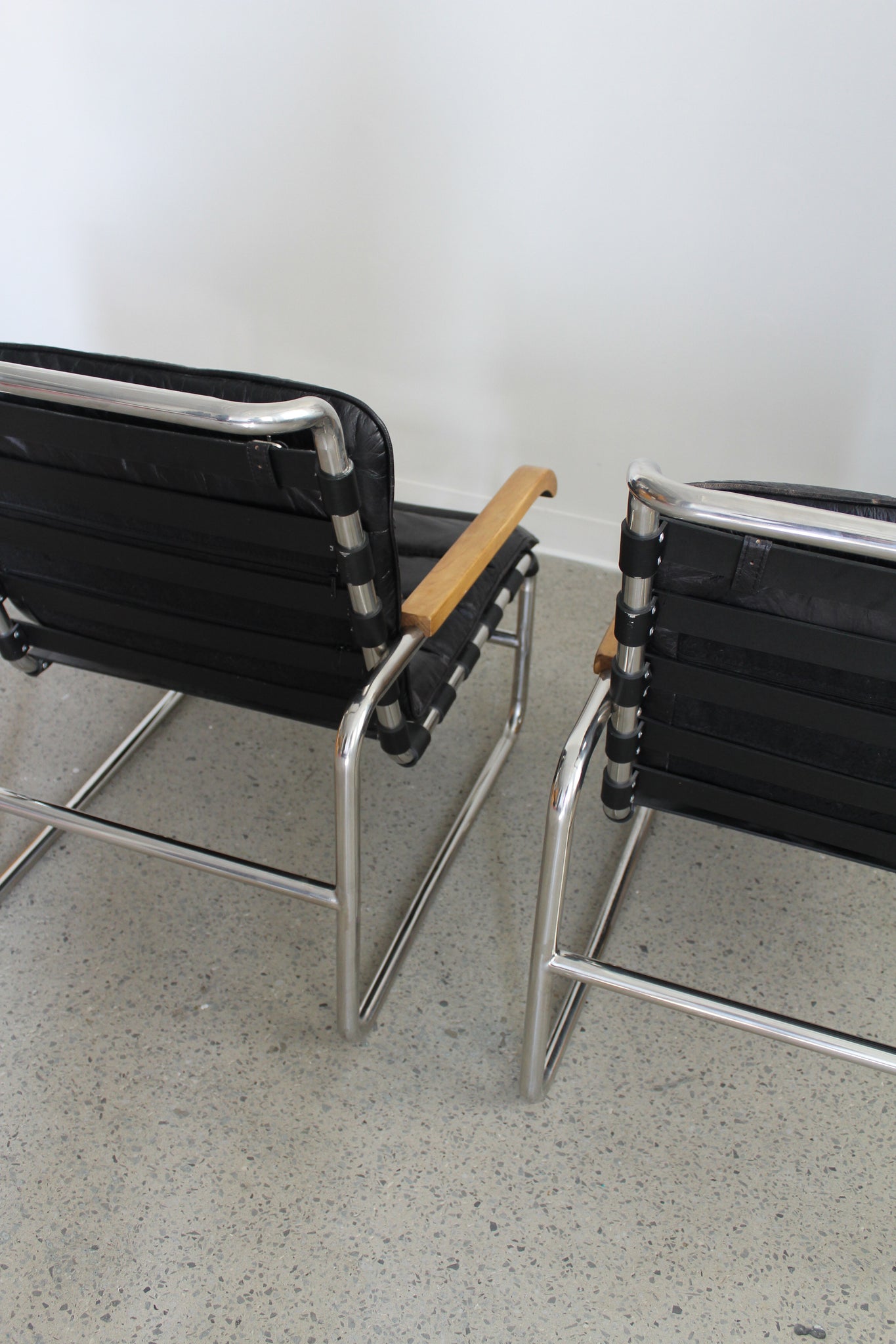 Cantilever Chrome Armchair