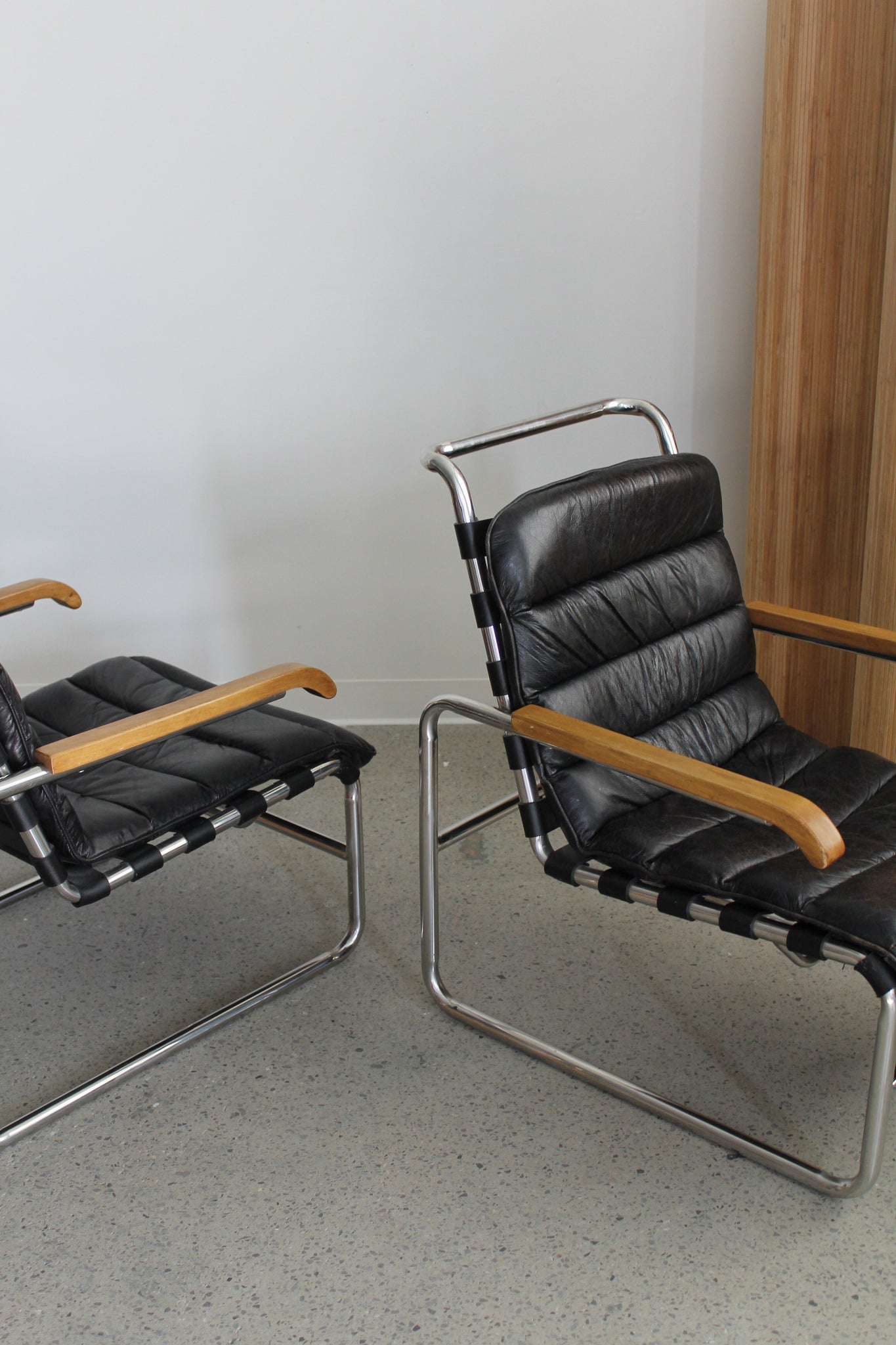 Cantilever Chrome Armchair