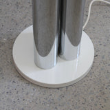 Three Column Chrome Floor Lamp