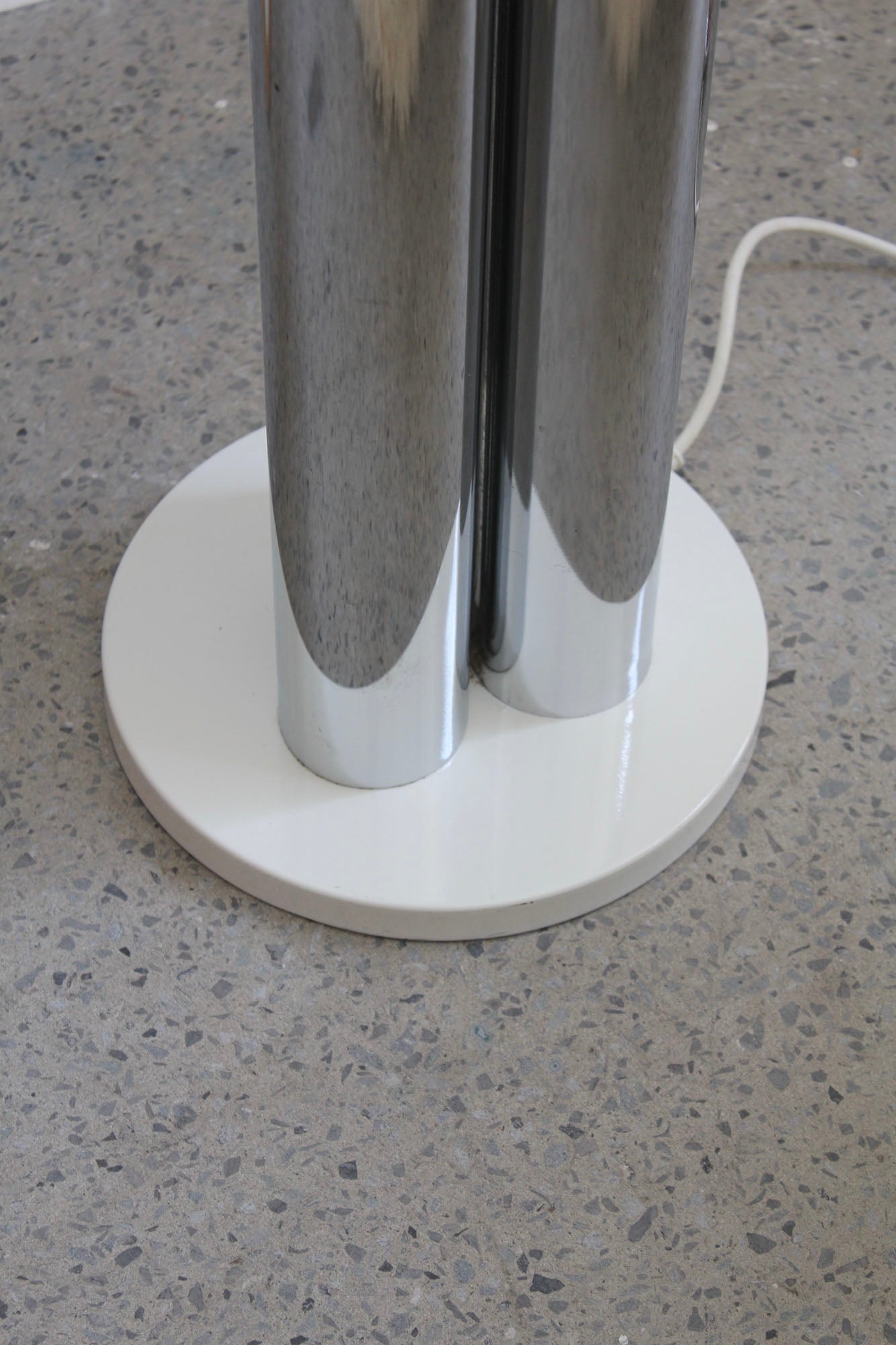 Three Column Chrome Floor Lamp