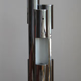 Three Column Chrome Floor Lamp