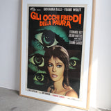 Affiche de film vintage encadrée – Cold Eyes of Fear