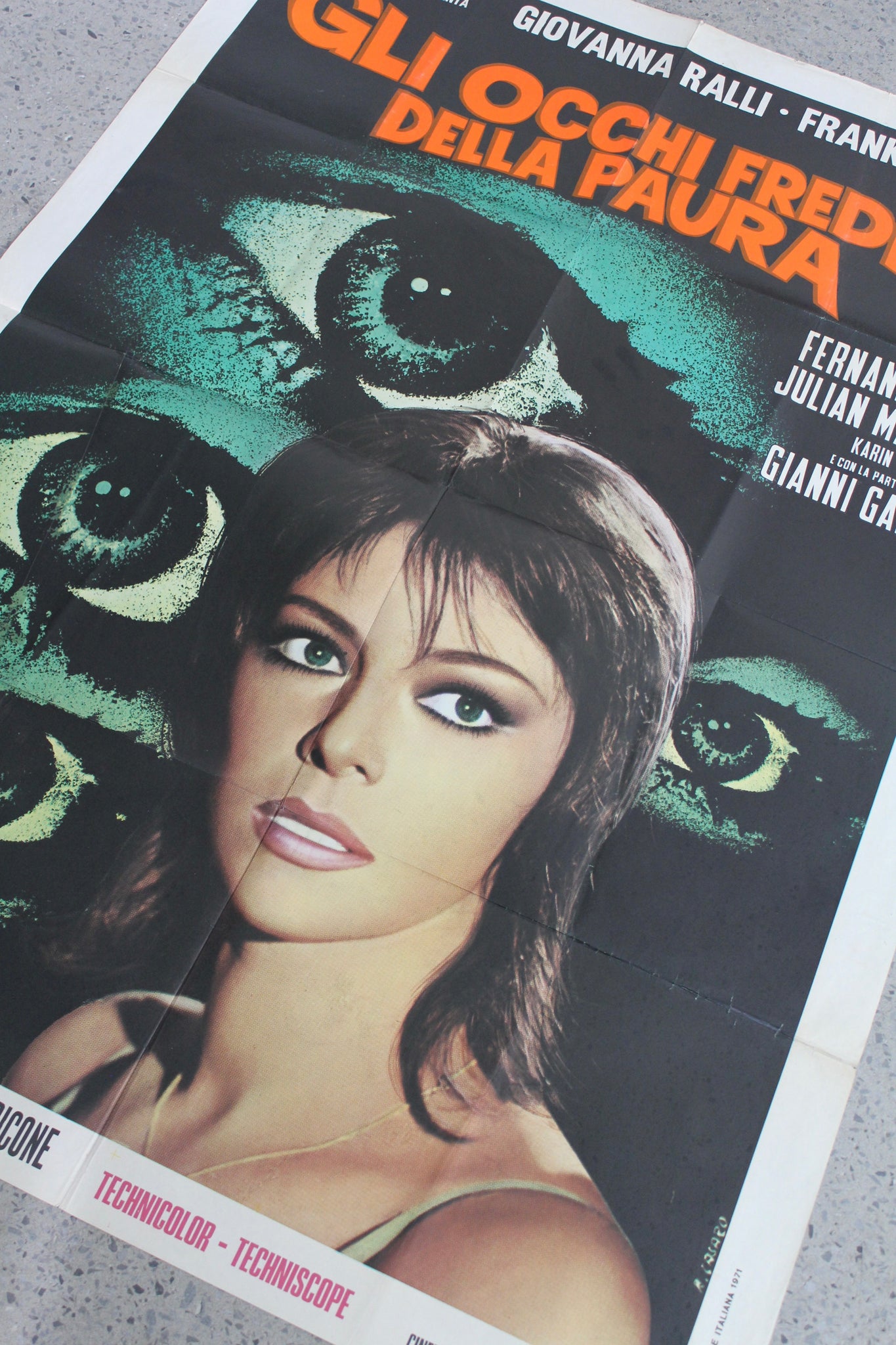 Cold Eyes of Fear - Vintage Movie Poster