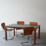 Copper and Wood Dining Table