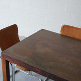 Copper and Wood Dining Table