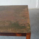 Copper and Wood Dining Table