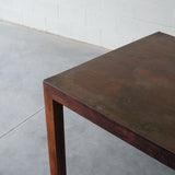 Copper and Wood Dining Table