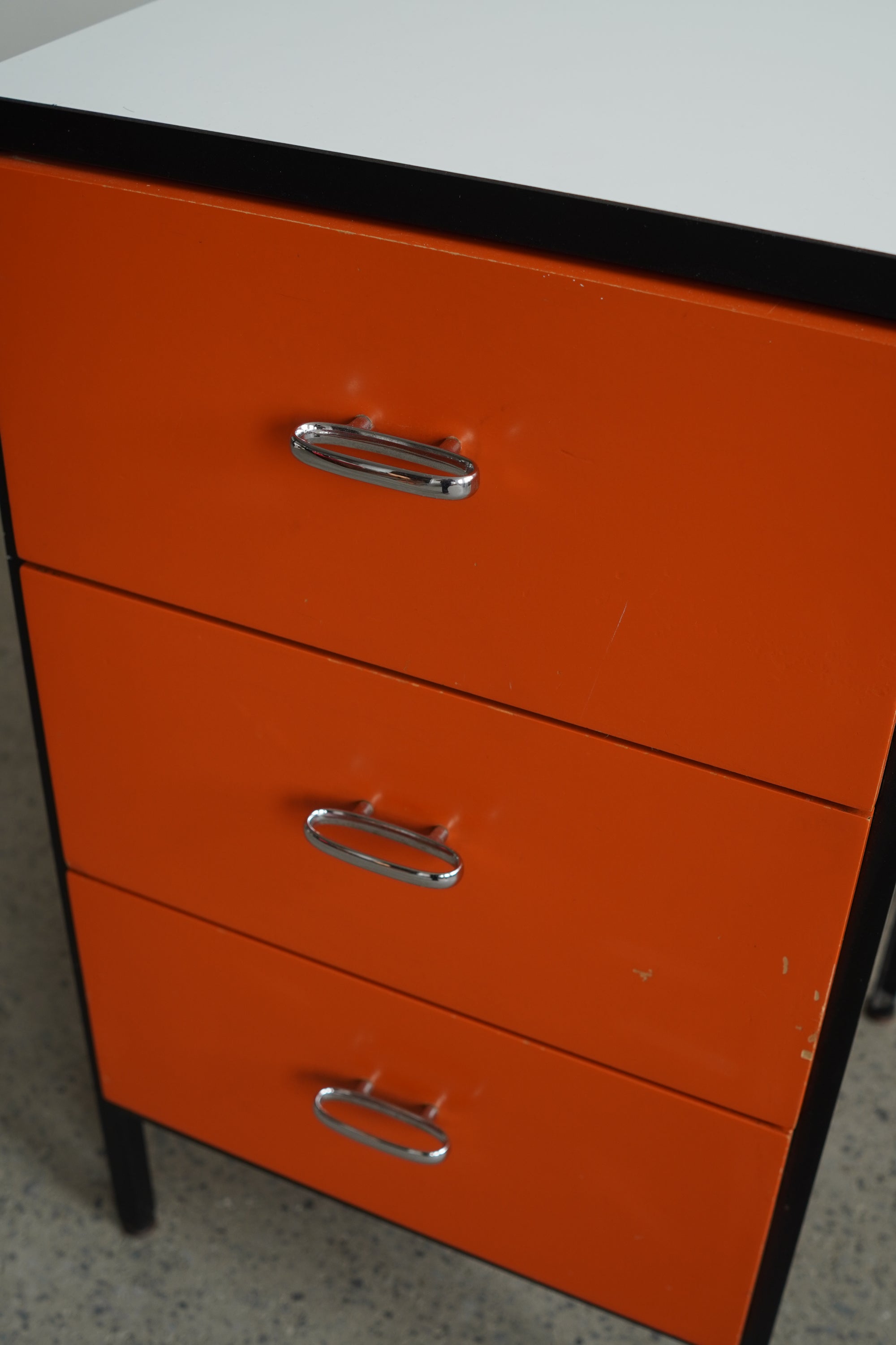 Three Drawer Steel Frame Desk by George Nelson for Herman Miller