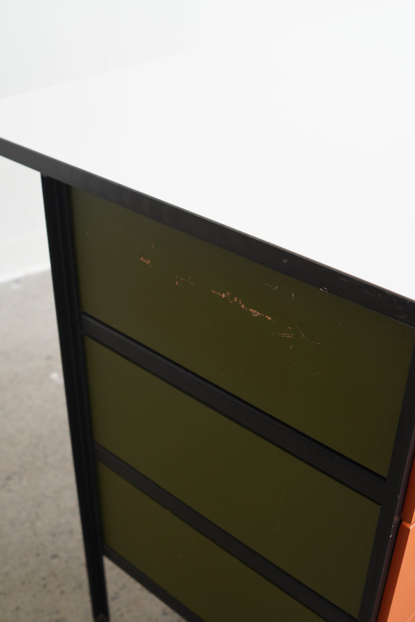 Three Drawer Steel Frame Desk by George Nelson for Herman Miller