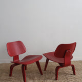 Red LCW Lounge Chair by Eames for Herman Miller