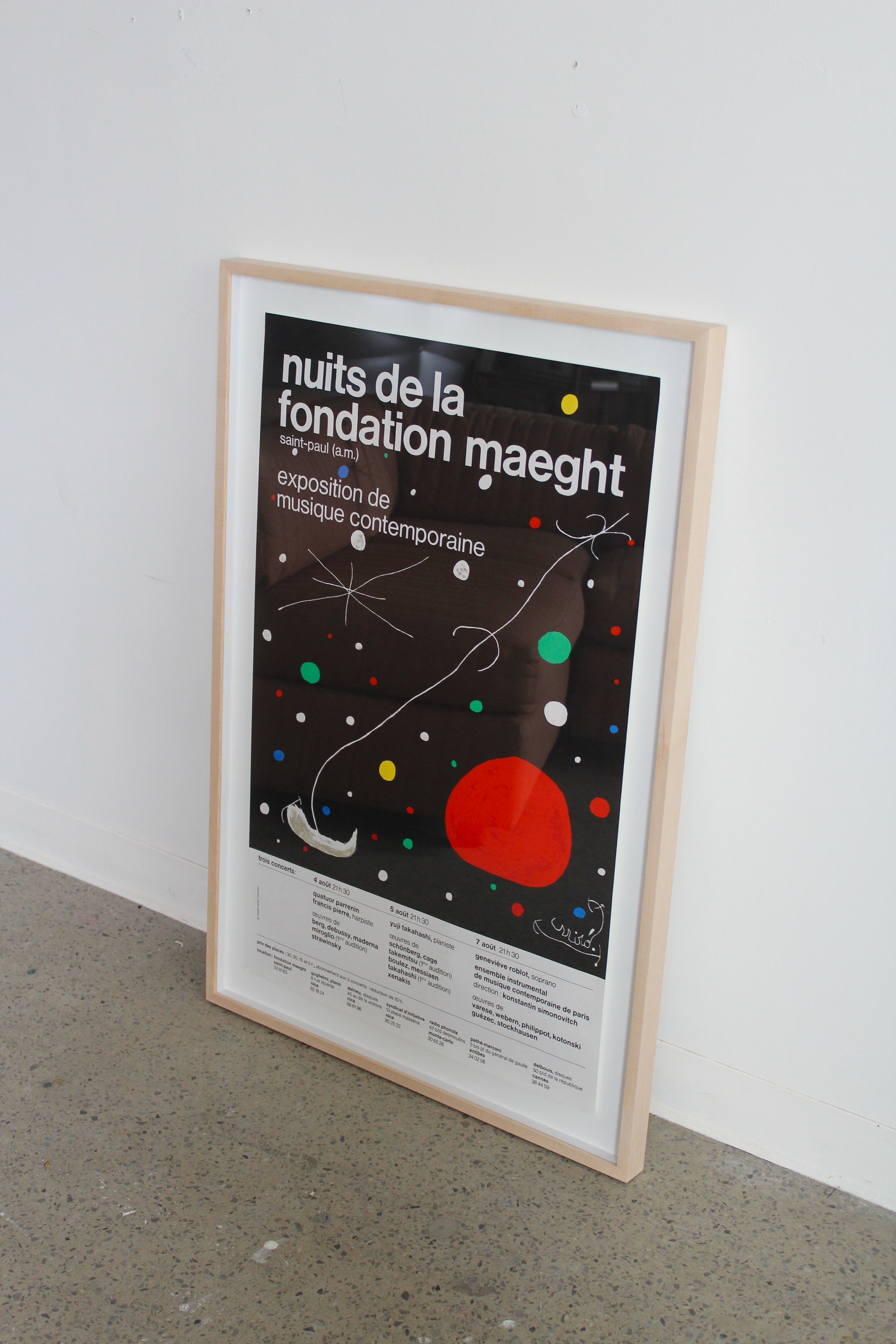 Framed Print - "Nuits de La Fondation Maeght" Joan Miro Exhibition
