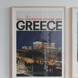 Framed Vintage Athens Acropolis Print