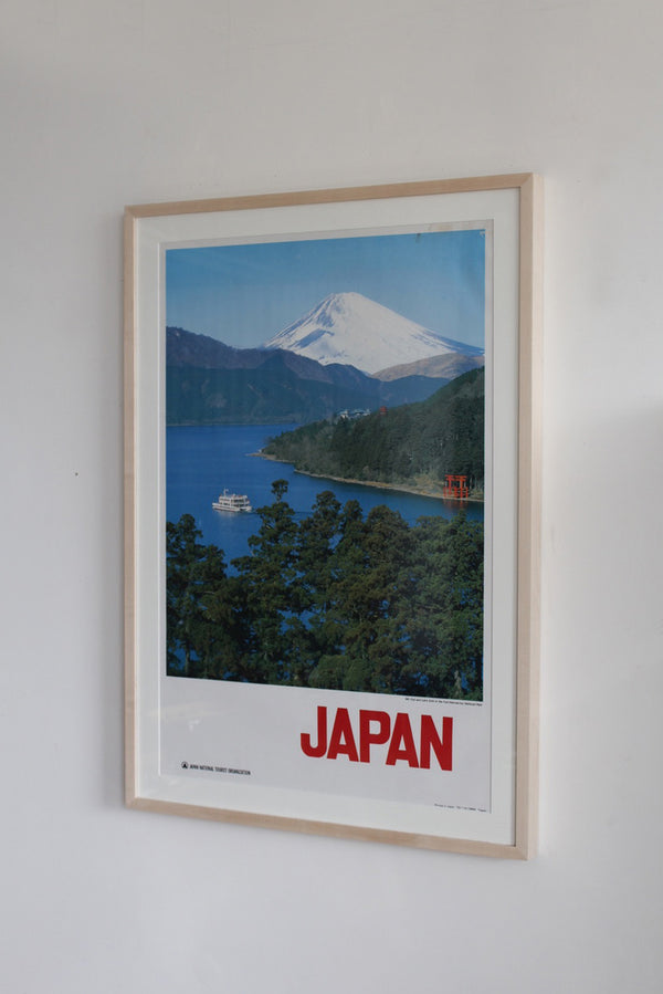 Framed Vintage Mount Fuji and Lake Ashi Poster