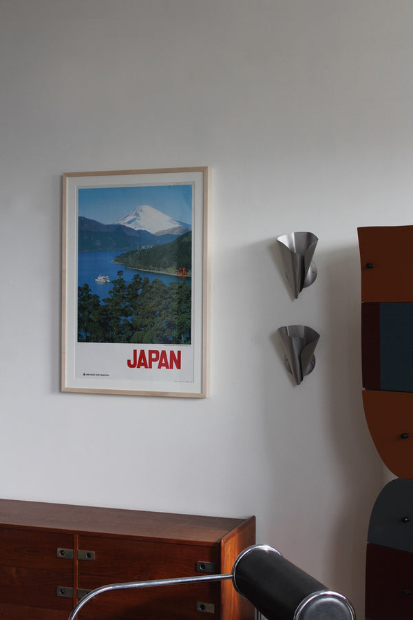 Framed Vintage Mount Fuji and Lake Ashi Poster