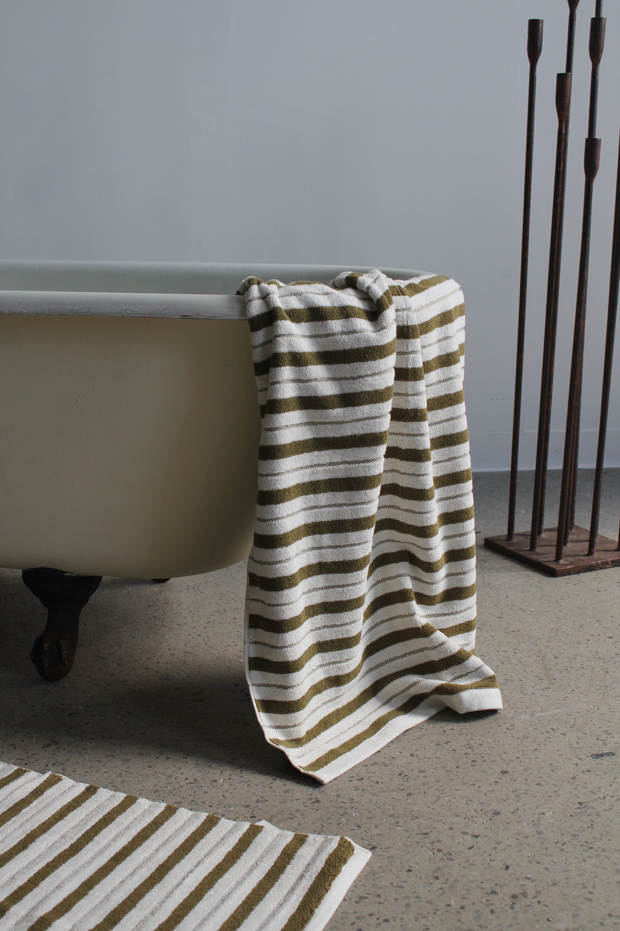 Franklin Bath Towel in Caper & Chalk by Baina
