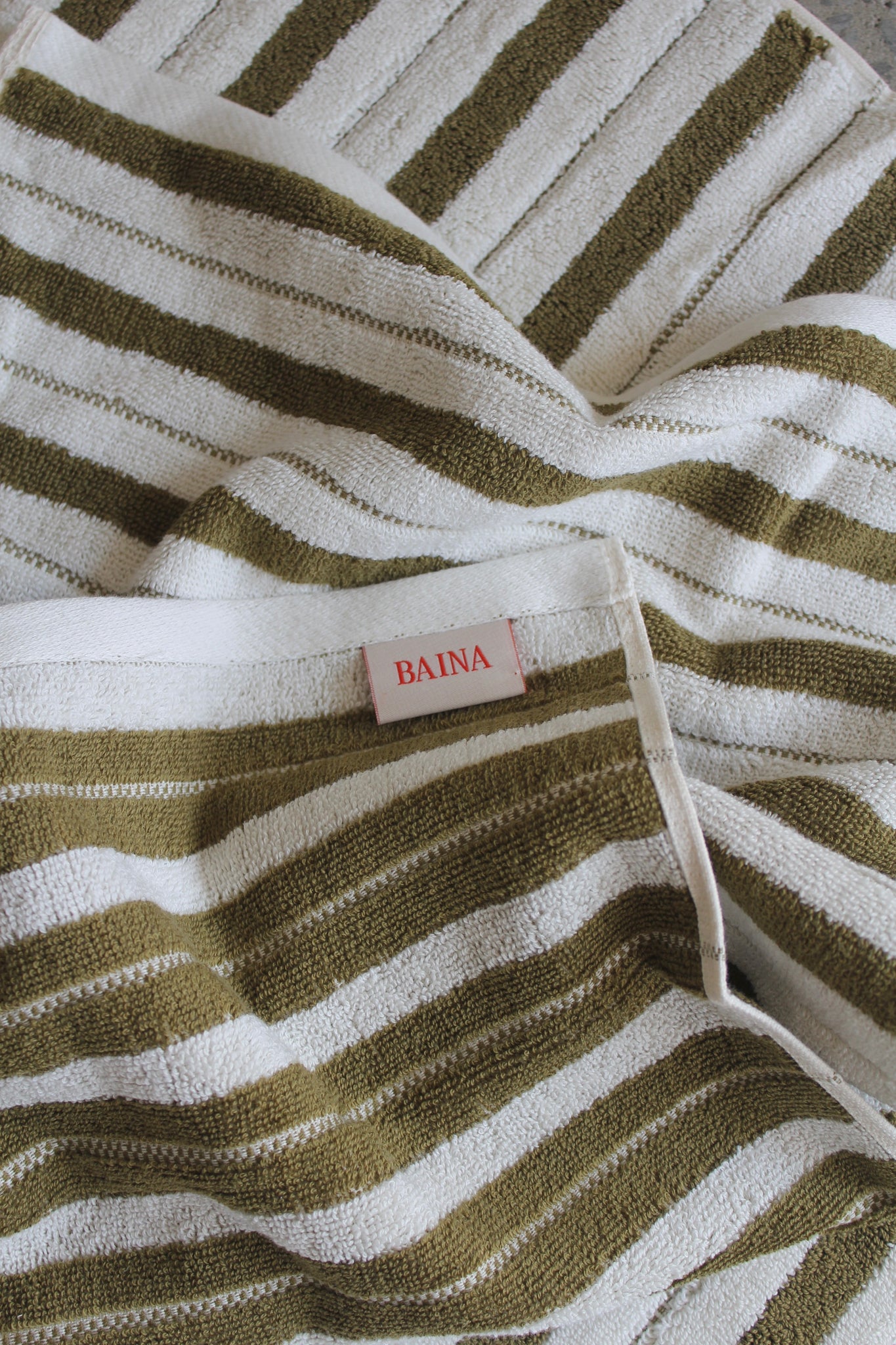 Franklin Bath Towel in Caper & Chalk by Baina