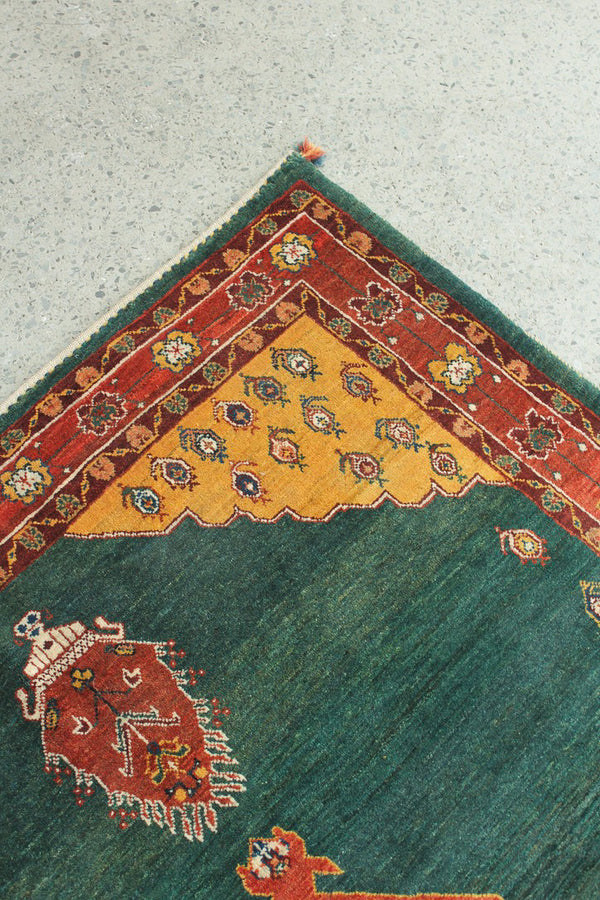 Gabbeh Rug in Moss Grove