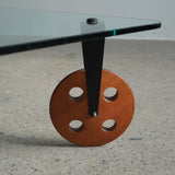 Coffee Table on Wheels by Gae Aulenti for Fontana Arte