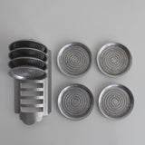 Sous-verres en aluminium spiralés