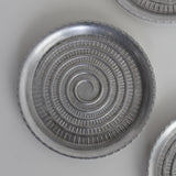 Sous-verres en aluminium spiralés