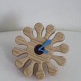 Ash Wood Splat Clock by Devon Munro
