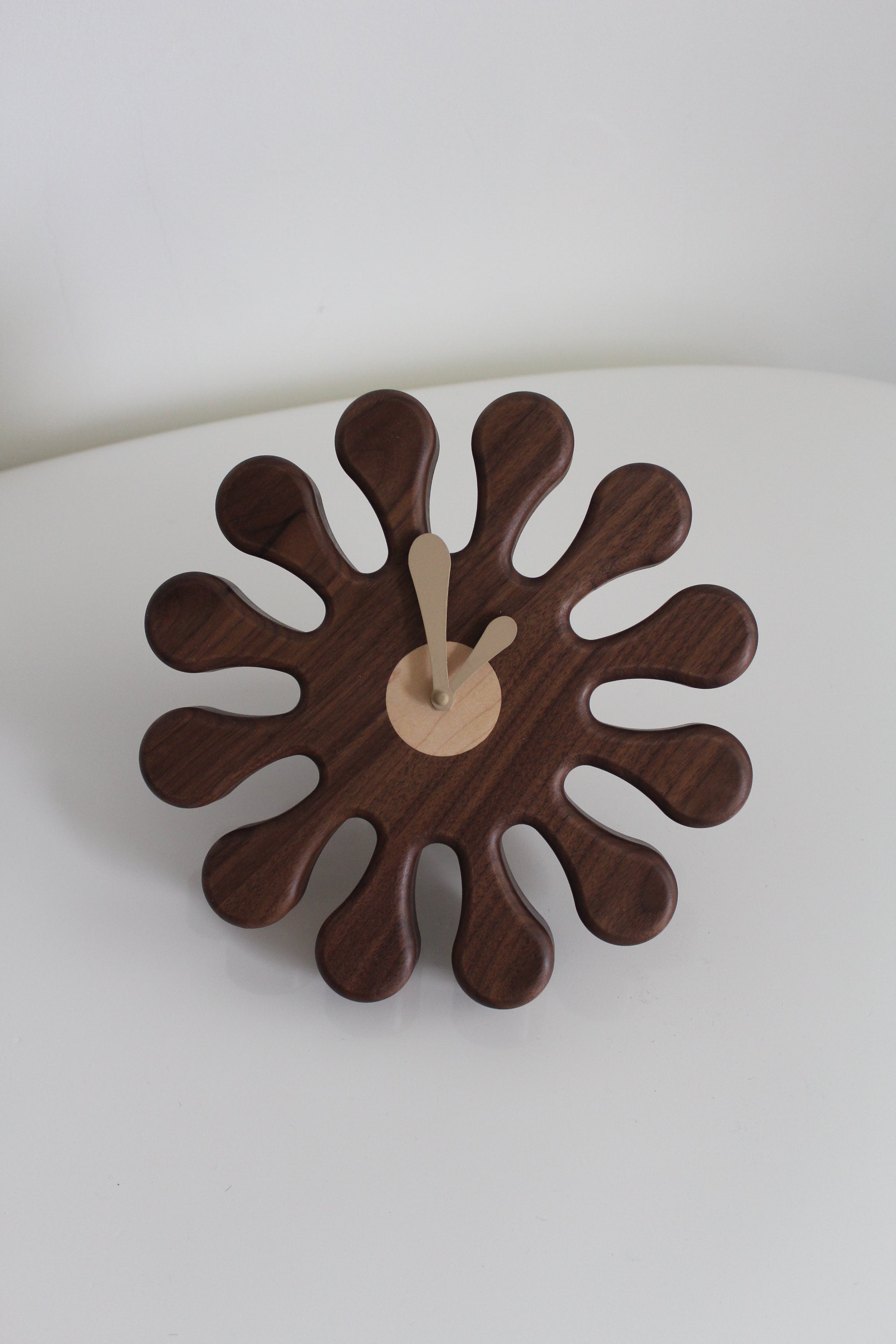 Walnut Splat Clock by Devon Munro