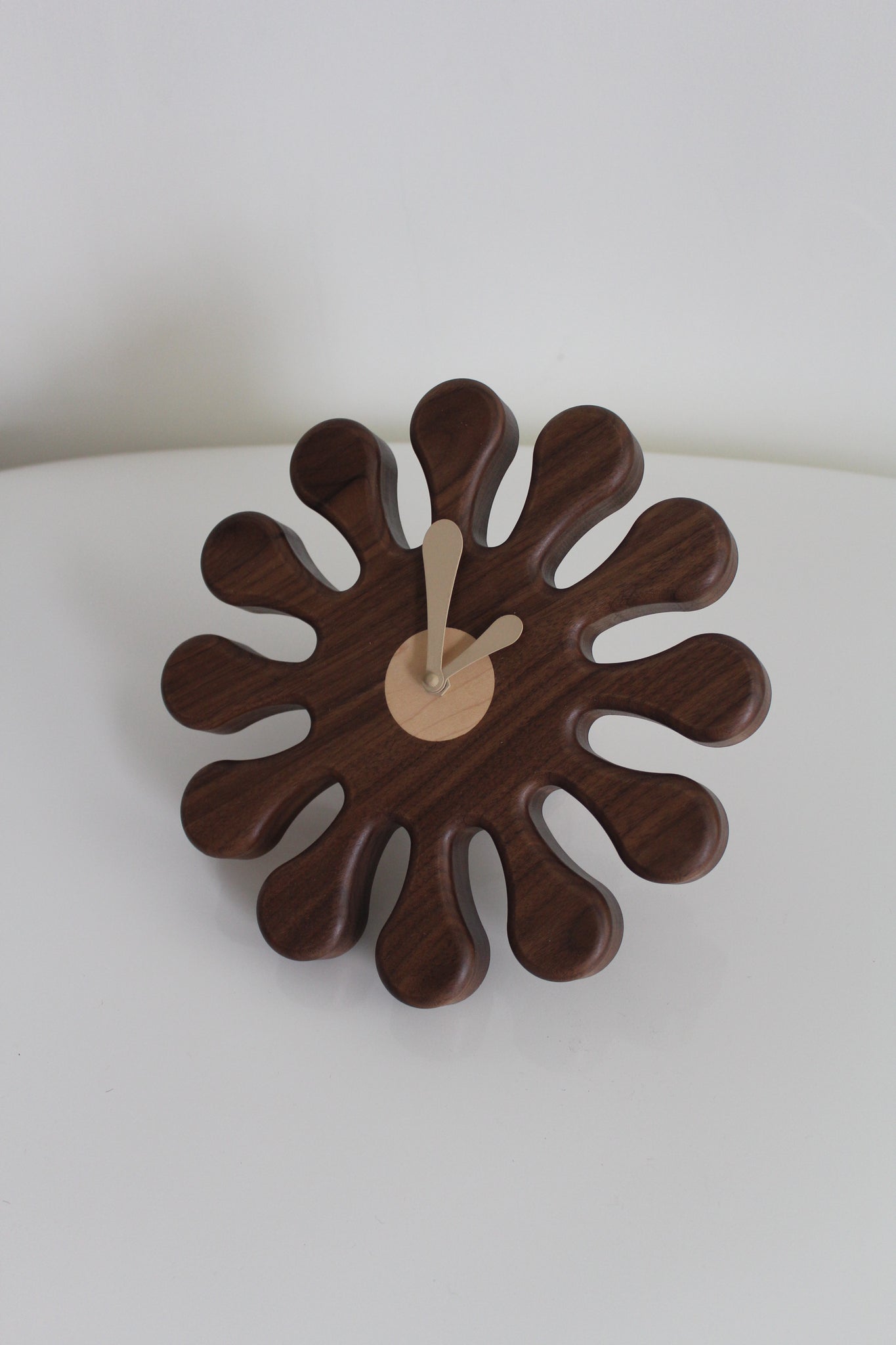 Walnut Splat Clock by Devon Munro