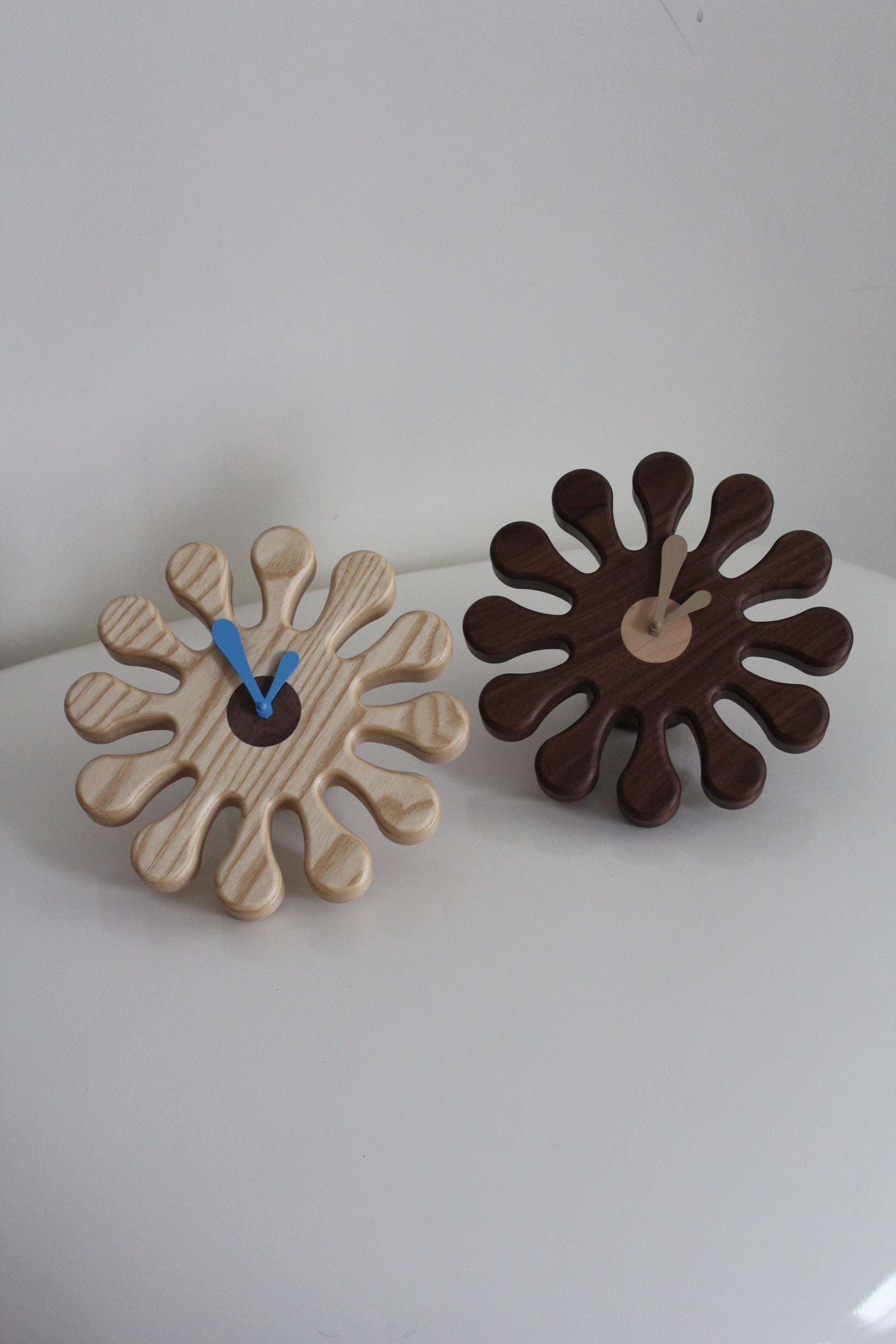 Walnut Splat Clock by Devon Munro