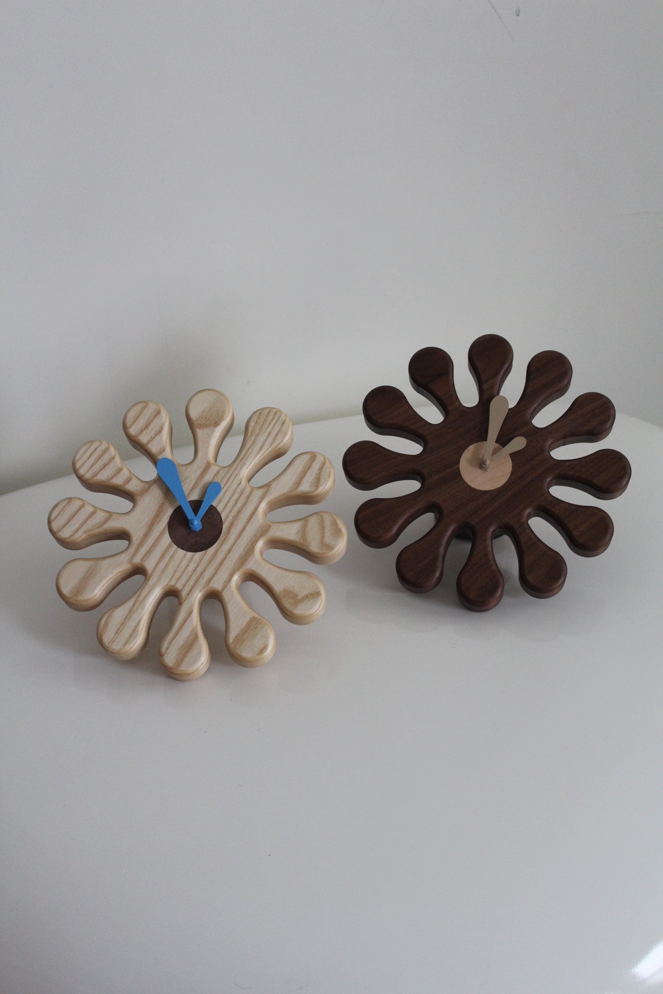 Walnut Splat Clock by Devon Munro