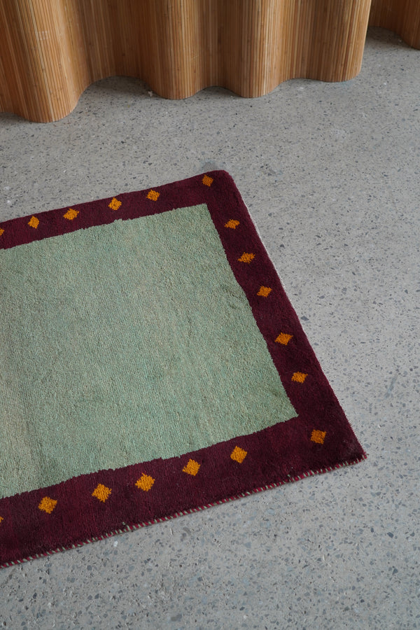 Gabbeh Rug in Earthy Green
