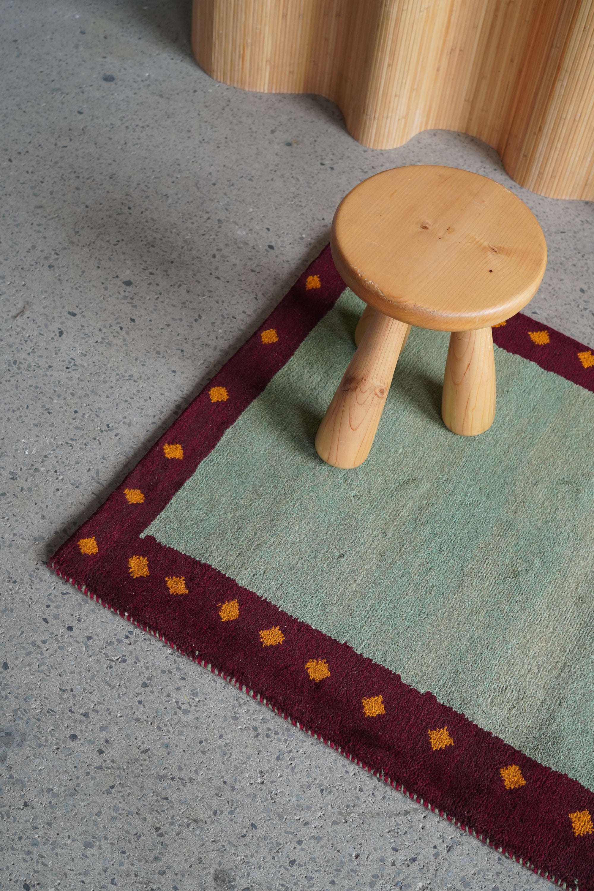 Gabbeh Rug in Earthy Green